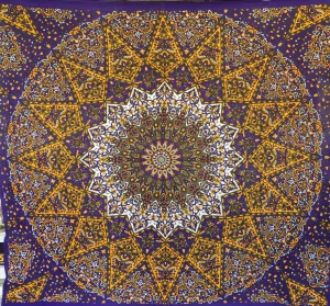 MANTA GRANDE MANDALA MORADA/AMARILLO