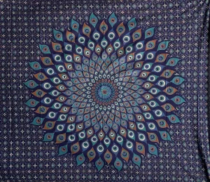 MANTA GRANDE MANDALA AZUL