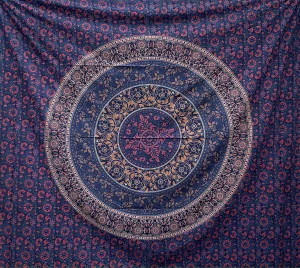 MANTA GRANDE MANDALA AZUL