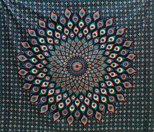 MANTA MANDALA AZUL/ROJO