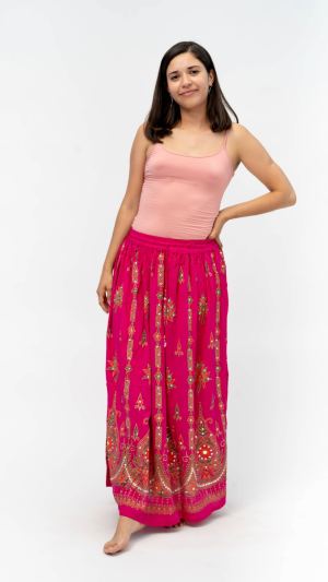 FALDA PAVO REAL ROSA MEXICANO - Imagen 2